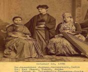 An 1885 photograph of the first female licensed doctors in their respective countries. India, Japan, and Syria from left to right. from female doctors