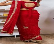 2 post these time wearing saree with backless blouse from bhabi backless blouse sex
