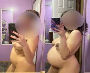 the transformation of my body from the beginning of my 1st pregnancy to the end from aoz 319
