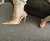 Love my new clear heels from girl chut new clear