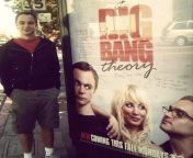 Jim Parsons, took this photo after getting excited to see his face on a poster for the first time. from chantelle parsons