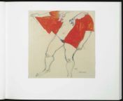 Egon Schiele - Red Blouse (1913) from 石首哪里有（小妹约外围）小姐123薇信咨询网止▷wk212 com125石首约外围小姐一条龙服务▷石首123怎么找小妹小姐多的地方 1913