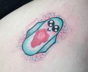 NSFW Period Positive Sanitary Pad. Done by Keelin @dinkyink at True Electric Tattoo, Dublin, Ireland. from elina sanitary navel show