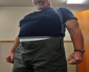 Wrangler Riggs double-knee ripstop canvas workpants (a size up for comfort) held up with trucker (side-clip) suspenders, Amazon boxer-briefs. Great for yardwork, and maybe showing a little waistband to other interested dudes along the way, like the old gu from 10 to 13 girl rape in hindi ex girl 18 yrape