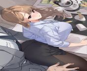Office Lady Grinding on Her Boss [Original] from new office lady boss sex