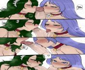 Nejire and Tokage love kissing and sucking cock! (Ratatatat74) [My Hero Academia] from sex wwe lana and dolph ziggler kissing hd image