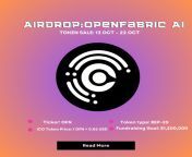 Airdrop: Openfabric AI TOKEN SALE: 13 OCT22 OCT Ticker: OFN Token type: BEP-20 ICO Token Price: 1 OFN = 0.06 USD Fundraising Goal: &#36;1,200,000 Total Tokens: 500,000,000 Available for Token Sale: 25% Openfabric is a decentralized AI platform where th from krissypooh8823 favicon ico