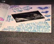 New mom posted a photo of a homemade book she made for her boyfriend. from mom pusy chut photo