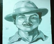 bhagat singh sketch by @ vikas_rathi_arts24 from santhiya rathi