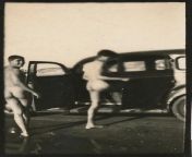 Two nude young men &amp; car, c. 1930s [NSFW] from myporn snap nude young