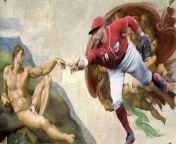 Photoshopping Joey Votto into historical events every day until the Reds are good again. (Day 12) from hello jadoo reds