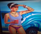 Does this chick from a GTA online loading screen remind anyone else of someone? from gta loading screen naked