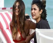 Aida domenech changing bikini in Miami beach from actress bikini fakes