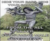 RUN its the All consuming male silver beast from hobofoot trucker leather silver beast hairy gay men jpg