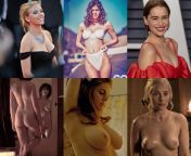 Scarlett Johansson, Alexandra Daddario, Emilia Clarke// 1) Daily Blowjob and Titjob, 2) Weekly fucking and creampie, 3) Marry her and have limitless anything goes sex from emilia clarke sex