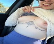 Post-workout boobs on the car ride home from boobs press in car indian