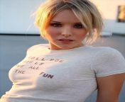 Mommy Kristen Bell loves talking about her college years, when she deepthroated a guy in front of his girlfriend at a party just to show off... Sweetie, your cock is even bigger than his was, will you let Mommy try it? from fucking in front of his girlfriend