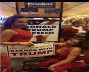 Eva Notty and Richelle Ryan at a Trump rally from johnny love richelle ryan