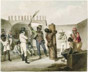 1822 painting by Augustus Earle depicting slaves being whipped in a Brazilian prison. Propaganda because it was meant to point out how cruel Brazilian slavery was. from mypornsnap toprapist gets raped broom handle brazilian prison from best