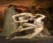 &#34;Dante and Virgil in hell&#34;, 1850, by French academic painter William-Adolphe Bouguereau. Currently on display at the Muse d&#39;Orsay, Paris, France. (718x900) from virgil status