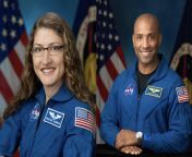 Christina Koch and Victor Glover are set to become the first woman and black man to go on a Moon mission. from www bangla nxxx isex wep comhite girl and black man