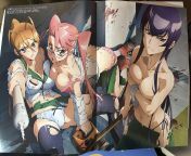Today I got this High School Of The Dead artwork poster of the 3 main girls from poster of movie fly girls