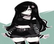 (F4F) your the popular girl and get paired up with the shy goth girl for a long project from shy goth girl