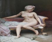 Despus del bao (desnudo de mujer) (circa 1895), Raimundo de Madrazo y Garreta, [2571 x 4221] from cjay aguilar desnudo