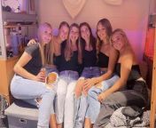 I helped my brother move into college a few months ago. I hadnt heard much about how it had been going, so I decided to check in on him. I could have sworn I remembered his dorm number, but I walked into six girls just hanging out. Oh sorry. Wrong room. from danes six girls com