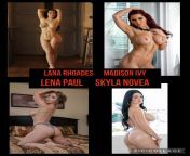 128 Pornstar Tournament. Group Stage. Group 14. [Lana Rhoades] Vs [Madison Ivy] Vs [Lena Paul] Vs [Skyla Novea] Read Below For Info. Vote On Other Groups Too from lena paul lenaisapeach onlyfans nudes leaks 39 jpg