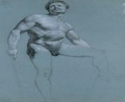 Pierre-Paul Prud&#39;hon - Standing Male Nude (1810-20) from 1810 jpg