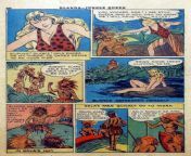 Blanda (Jungle Queen), Bathing Nude in [Miracle Comics (1940) No. 10] from bathing nude river s