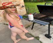 Getting my grill hot for Memorial Day from small grill hot fuck