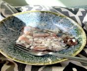 Dutch lunch - raw herring and sweet onion. from granny and boyxxplay onion