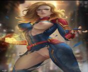 Captain marvel must of had a tough fight from hentai captain marvel