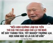 Triết lý sống của Lý Quang Diệu from xem quang cao kiem tien online【tk88 tv】 ukxa