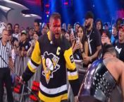 WWE Superstar Kevin Owens Covered in blood wearing a Mario Lemieux Jersey at Payback here in Pittsburgh. from wwe jonh cena vs kevin owens mom son nude bath