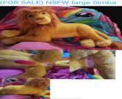 (FOR SALE) NSFW fuckable feral large male adult Simba from the lion king with useable anus plus plush penis from simba spolt