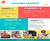 Paquetes del contenido de Pau Franco ? MANDEN MENSAJE PARA MS INFO ?? from pau franco video