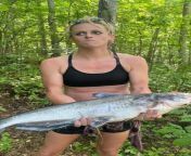 This is getting SICK, another trans girl dominating the fishing outing from muscular girl dominating