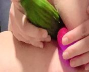 This video is now available on my OnlyFans. 5 minutes of fun! Last day to get 30 days full, uncensored, access to all my content for only &#36;3! Who doesnt want to watch a milf fuck herself with a cucumber? ? from desi boudi fucking herself with a cucumber