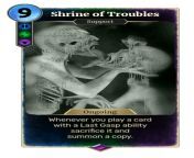 [Custom Card] Shrine of Troubles (a reference to the House of Troubles and the Four Daedra of said house) from the house of sand