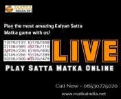 amazing Kalyan Satta Matka game with us - satta matka from satta matka chart