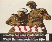 „We create the new Germany! Think of the sacrifices - vote national socialists list 1“ Germany, 1932 from প্রভা চোদাচুিদ ভিডিওx germany