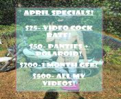 ?APRIL SPECIALS!?&#36;25 vid cock rate?&#36;50 panties &amp; Polaroid?&#36;200 GFE w personal Snap?More deals for manyvids contest votes??50% off XXX OF w VIP SNAP 4 LIFE FREE? links in comments? from depika xxx videoww wap vip hindi