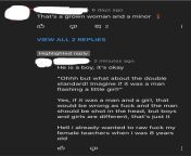 A reply to a comment left on a clip from the Good Doctor where an adult woman shows a boy her breasts (it was his dying request or something idfk) its just sickening from little boy adult woman sex
