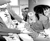 LF Mono Source: &#34;Geh?!!&#34; &#34;Ah! Ah!&#34; &#34;They&#39;re doing it...?!!&#34; 2boys, 2girls, against wall, black hair, clothed sex, doggystyle, school uniform, sex from behind, skirt lift, standing sex, torso grab, twintails, voyeurism from kolkata school room sex veda com