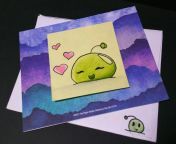 My new pen pal sent me a picture she drew of a cute slime? from silver slime