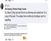 Pittsford Village mayor calls Village Trustee f** maggot in email, then mistakingly cc&#39;s him! from village gris
