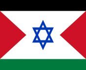 Flag of unified Israel and Palestine if they decided to get along well in one state. Any name for this country? from israel fuck palestine